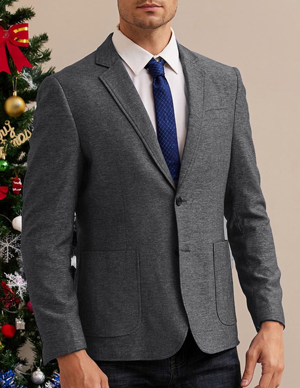 imageGRACE KARIN Mens Blazer Sport Coats Casual Lightweight 2 Button Sports Coat and Blazers Suit JacketGrey