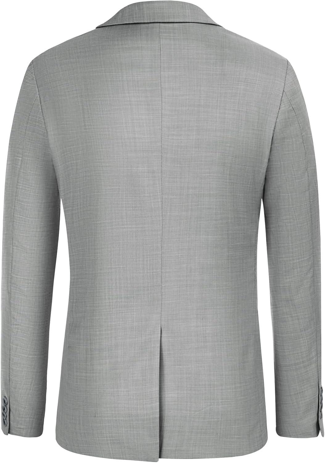 imageGRACE KARIN Mens Blazer Sport Coats Casual Lightweight 2 Button Sports Coat and Blazers Suit JacketGreyb
