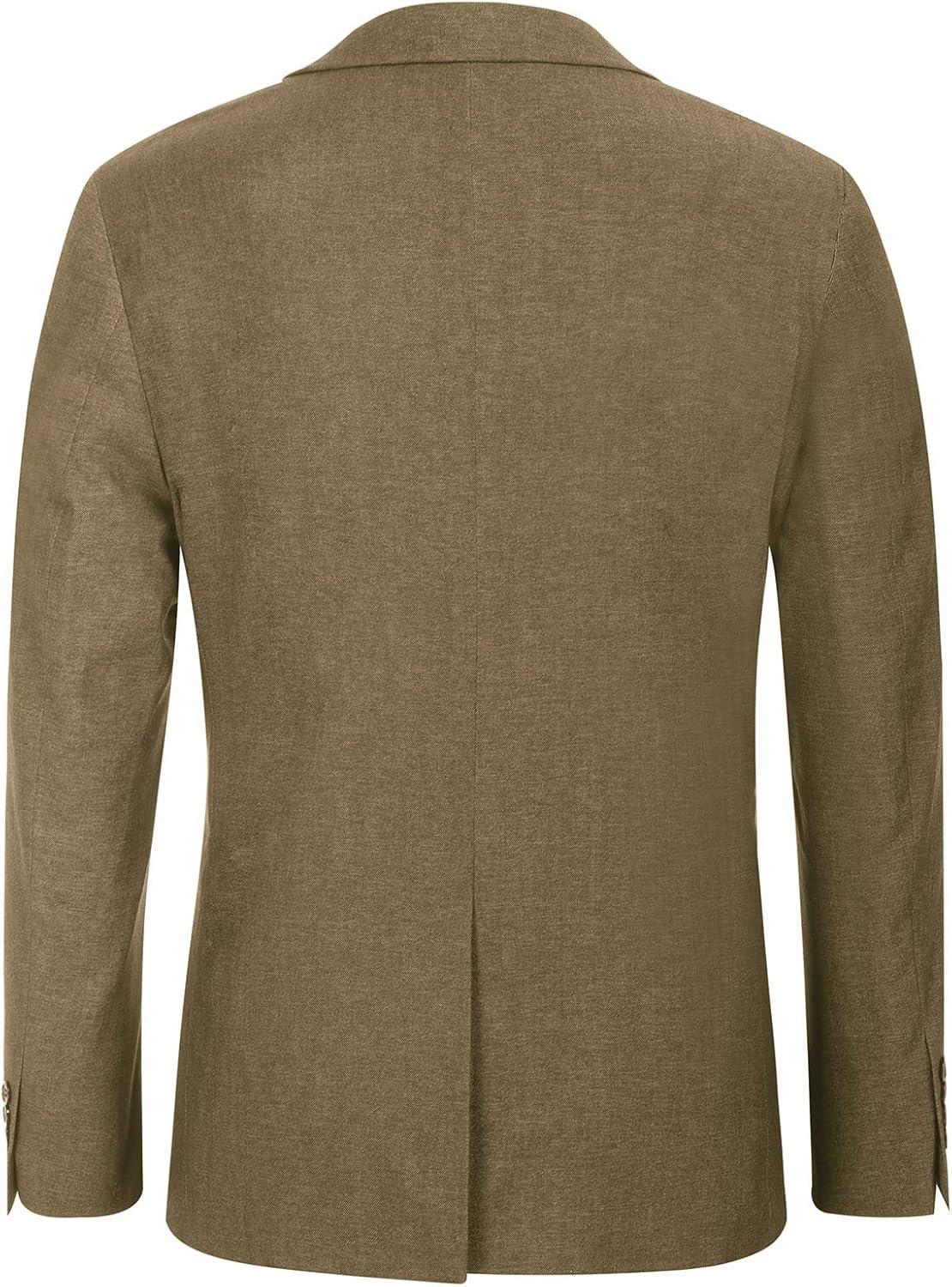 imageGRACE KARIN Mens Blazer Sport Coats Casual Lightweight 2 Button Sports Coat and Blazers Suit JacketKhaki
