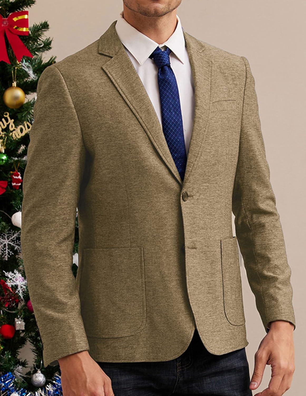 imageGRACE KARIN Mens Blazer Sport Coats Casual Lightweight 2 Button Sports Coat and Blazers Suit JacketKhaki