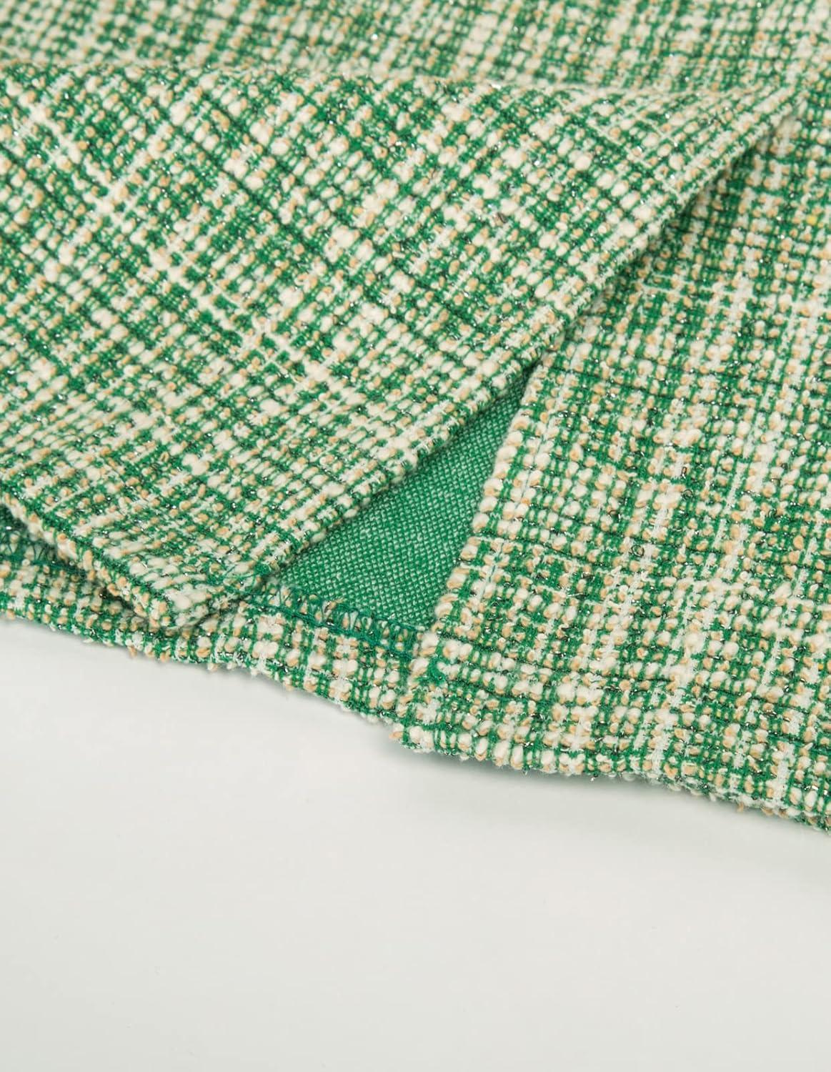 imageGRACE KARIN Womens Grey Patterned VNeck Cap Sleeve KneeLength Pencil Dress Size XLGreen Plaid