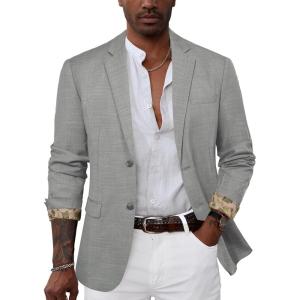 GRACE KARIN Mens Blazer Sport Coats Casual Lightweight 2 Button Sports Coat and Blazers Suit Jacket(Grey-b)