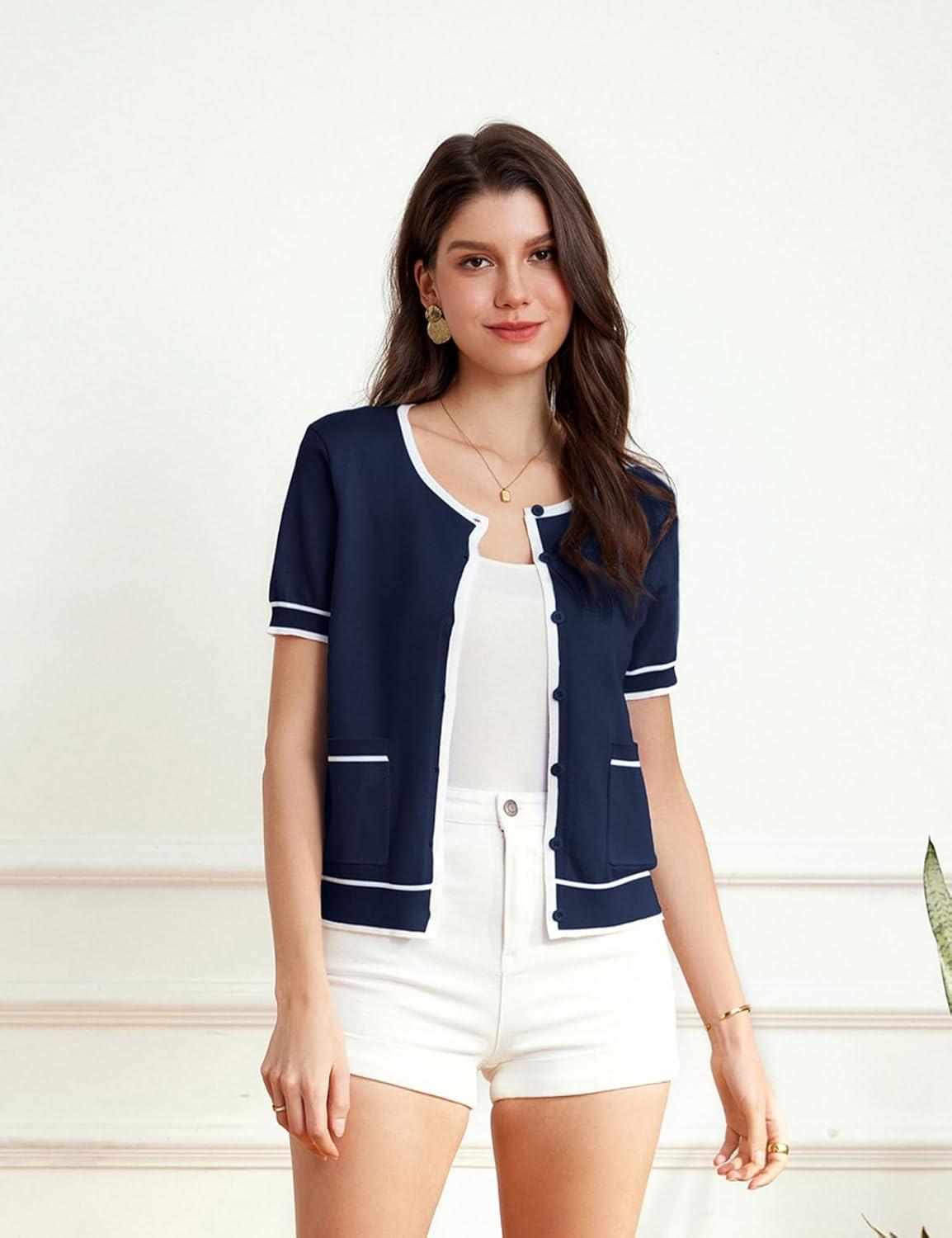imageGRACE KARIN womens ModernNavy Bluewhite Edge