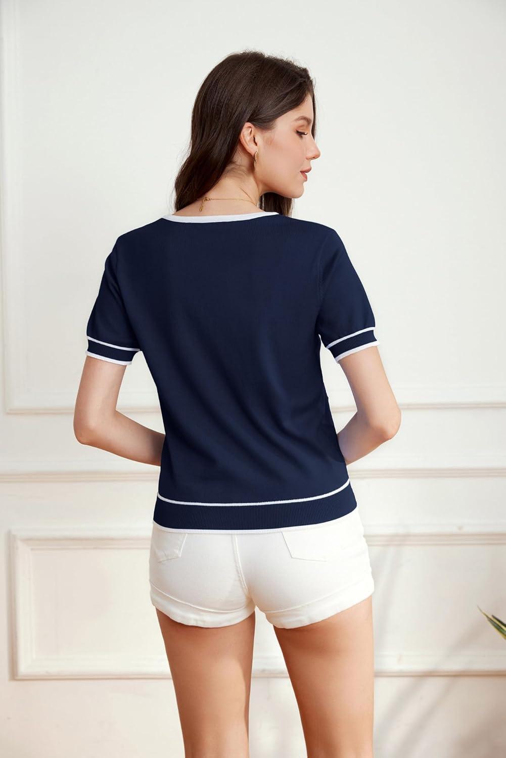 imageGRACE KARIN womens ModernNavy Bluewhite Edge