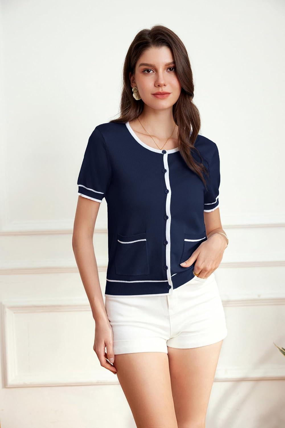 imageGRACE KARIN womens ModernNavy Bluewhite Edge