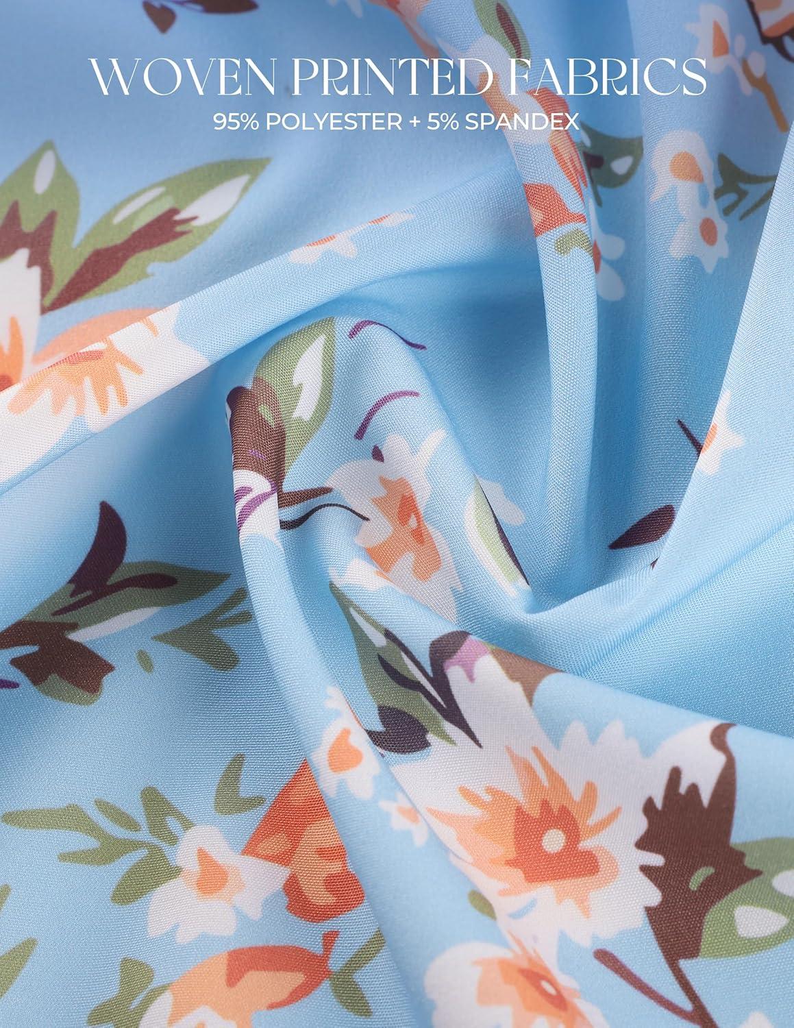 imageGRACE KARIN Womens Summer Floral Maxi Dresses 2026 Short Sleeve Casual Dress Flowy Beach Vacation Sundress with PocketsLight Blue Floral