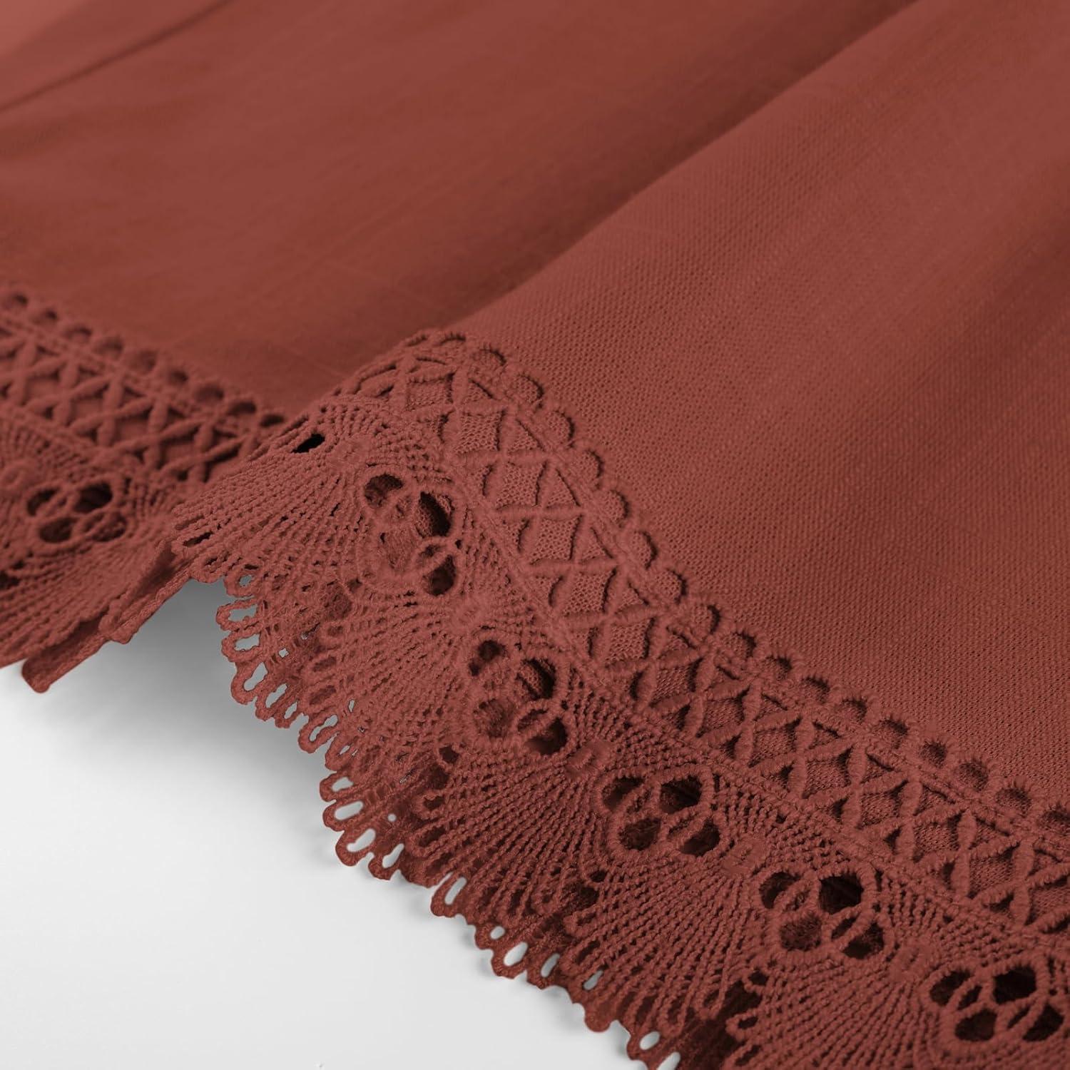 imageGRACE KARIN Women Linen Pants Wide Leg Casual Palazzo Pants Flowy Beach Summer Trousers Pants with PocketsBrick Red