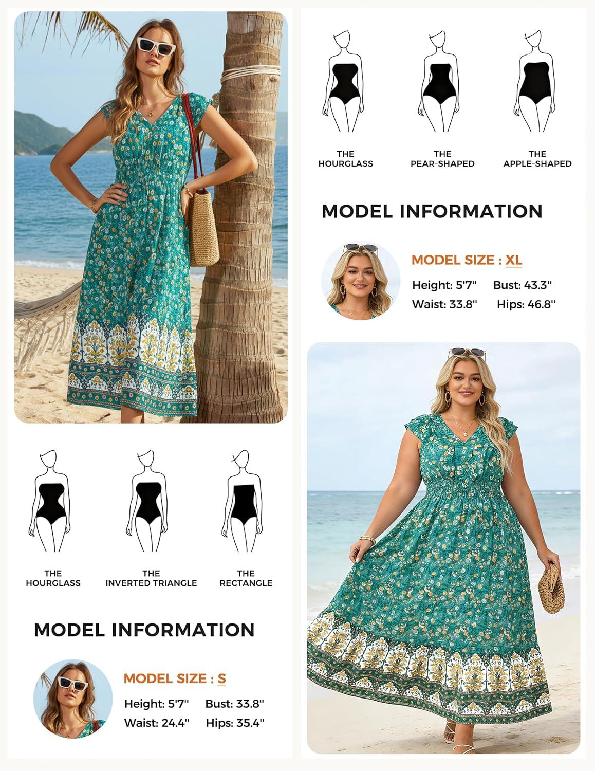 imageGRACE KARIN Womens 2026 Summer Floral Midi DressV Neck Ruffle Cap Sleeve DressesFlowy Wedding Vacation Beach DressesGreen Yellow