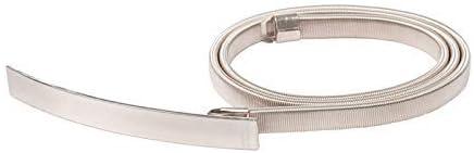 imageGRACE KARIN Women Skinny Metal Cinch Belt Gold Waistband Elastic Waist Belt CL633Silver