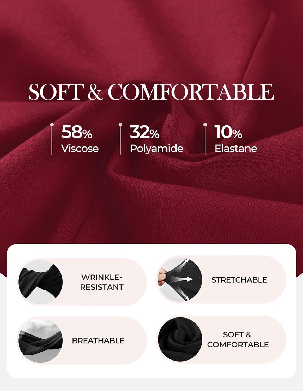 imageGRACE KARIN Womens 2026 Spring Short Sleeve Tops Dressy Casual Peplum Shirts Outfit Tunic Blouses Trendy Fashion ClothesWine Red