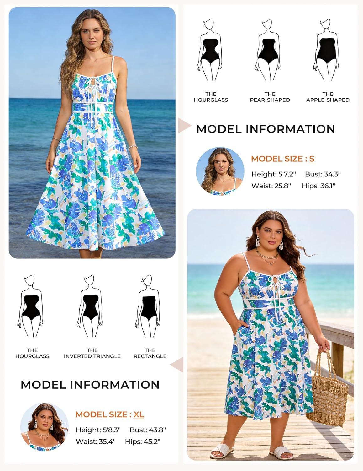 imageGRACE KARIN 2026 Womens Summer Maxi Floral Dress Spaghetti Strap Tie Front Boho Sundress with PocketsPurple Green