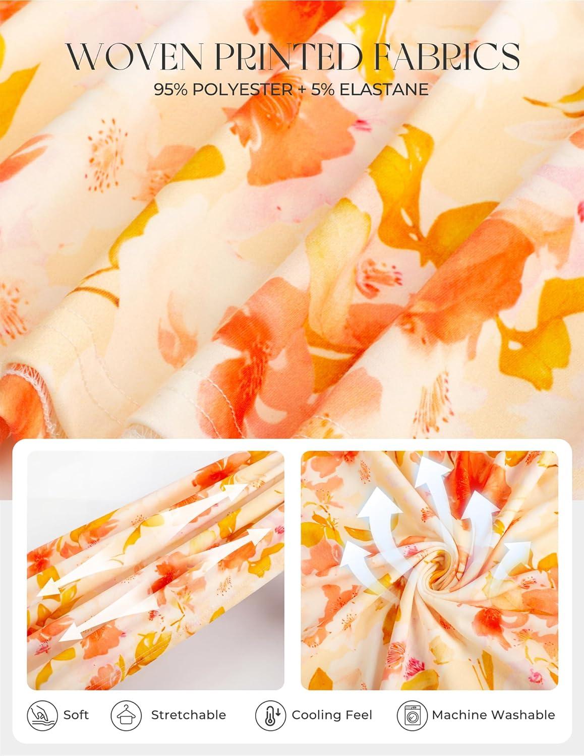 imageGRACE KARIN 2026 Womens Summer Maxi Floral Dress Spaghetti Strap Tie Front Boho Sundress with PocketsYellow