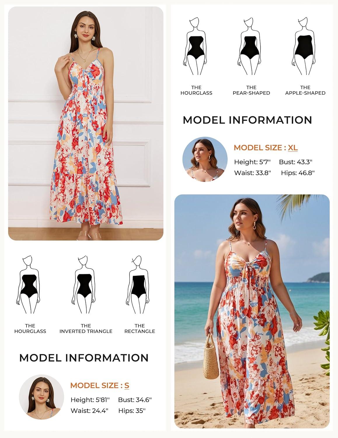 imageGRACE KARIN Womens Summer Floral Maxi Dresses 2026 Long Flowy Boho Dress Beach Vacation Sundresses Casual Clothes with PocketBlue Red Floral