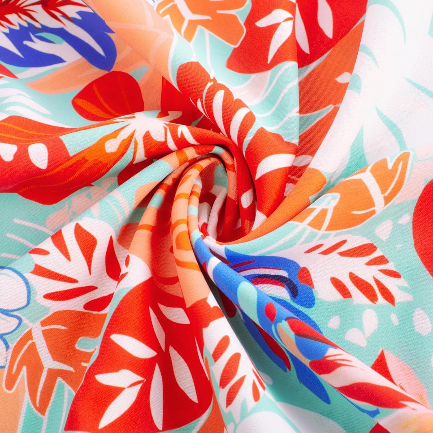 imageGRACE KARIN Womens Summer Floral Maxi Dresses 2026 Long Flowy Boho Dress Beach Vacation Sundresses Casual Clothes with PocketGreen Red Leaves