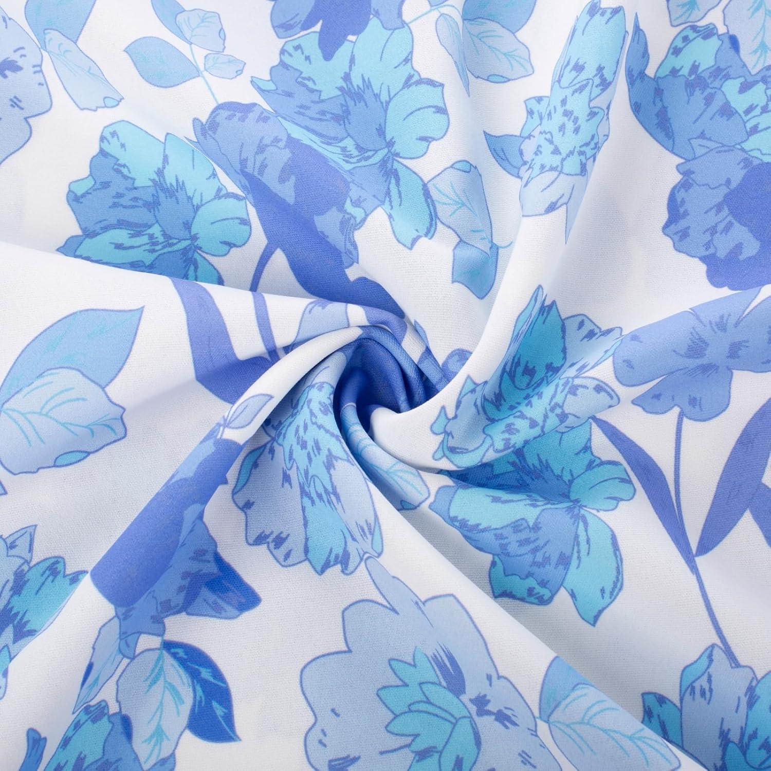 imageGRACE KARIN Womens Summer Floral Maxi Dresses 2026 Long Flowy Boho Dress Beach Vacation Sundresses Casual Clothes with PocketWhite Blue Floral