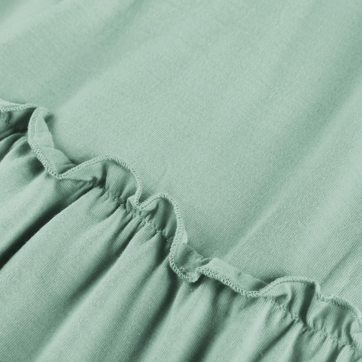 imageGRACE KARIN Womens Summer Maxi Dress 2026Smocked Ruched Bust Sundress with Adjustable Straps amp PocketsBeach Vacation DressLight Green