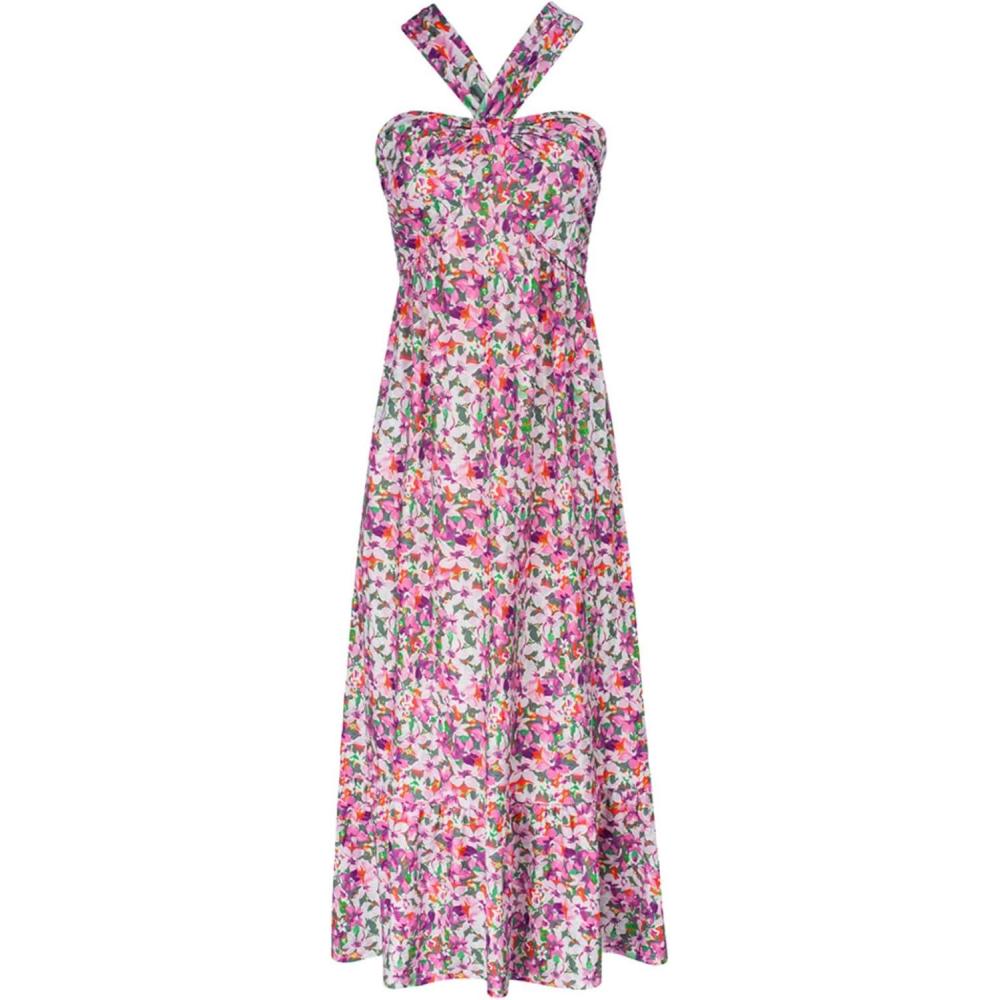 imageGRACE KARIN Womens Summer Floral Dresses 2026 Boho Maxi Dress Flowy Halter Sundress Casual Vacation Beach Clothes with PocketPurple