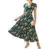 Dark Green With White Flowers
