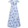 White-blue Floral