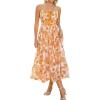 White Orange Floral
