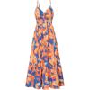 Orange Blue Floral