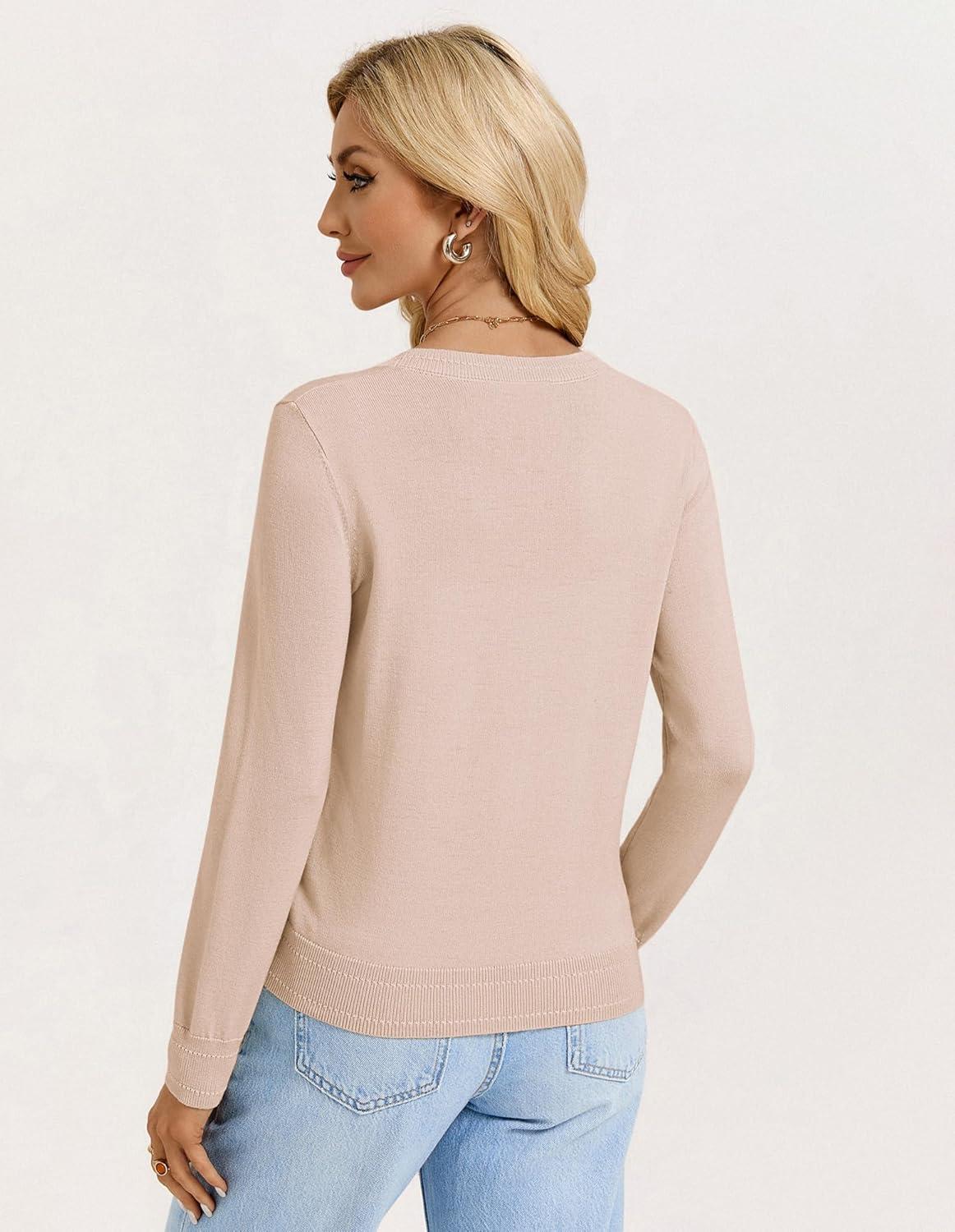 imageGRACE KARIN Womens Lightweight Cardigan Sweaters Trendy Button Up VNeck Knit Cardigans Shrug Spring Fashion ClothesApricot