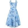Powder Blue Navy Floral