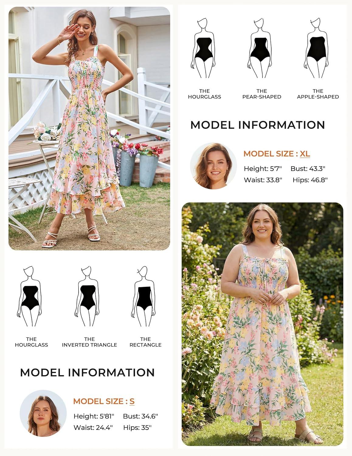 imageGRACE KARIN Womens 2026 Summer Floral Boho Dress Square Neck Strapped Swing A Line Sundress Beach Long Maxi OutfitsBlue Yellow