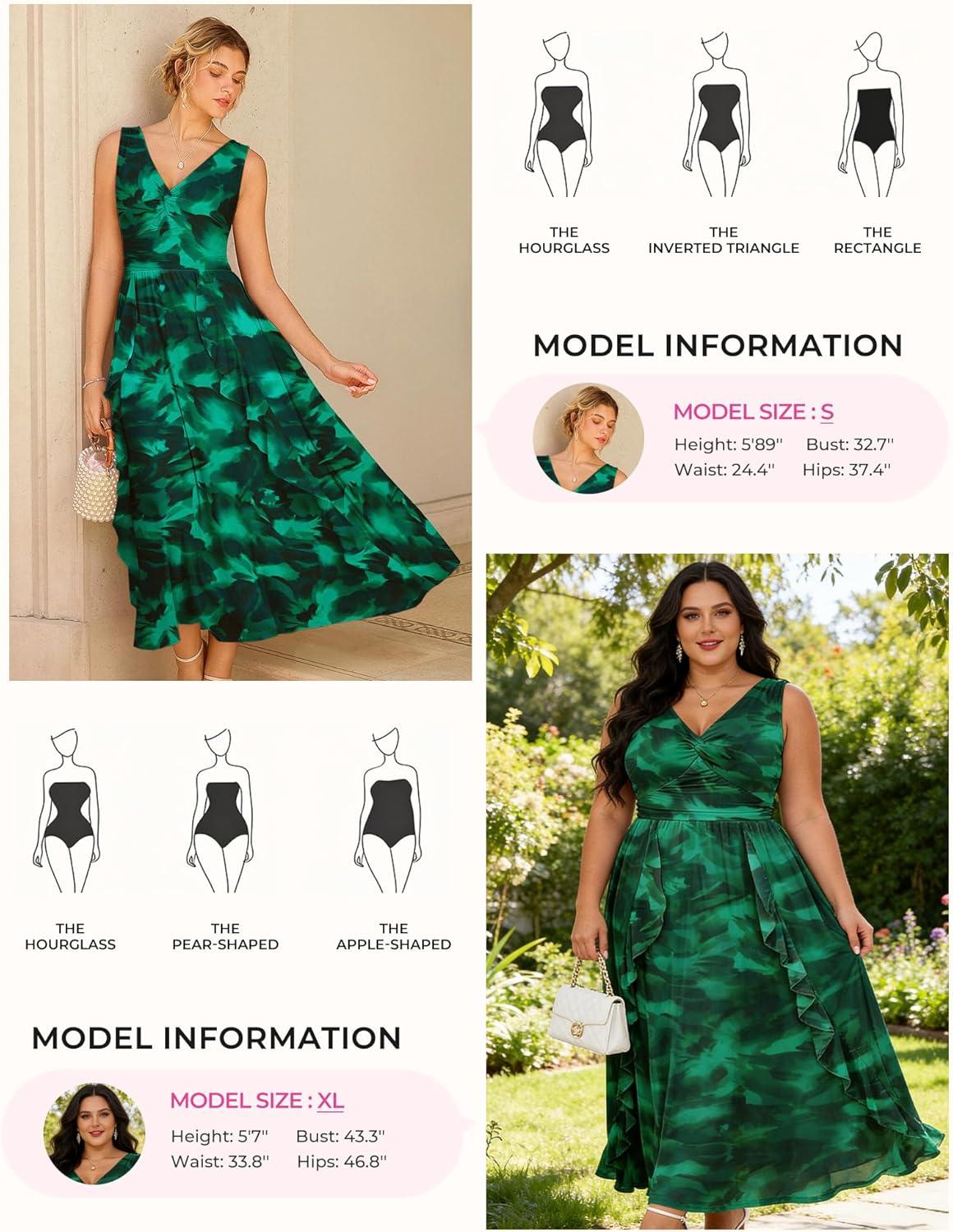 imageGRACE KARIN Womens Summer Sleeveless Floral Maxi Dress V Neck Formal Wedding Guest Dress A Line Beach Vacation ClothesGreen Floral