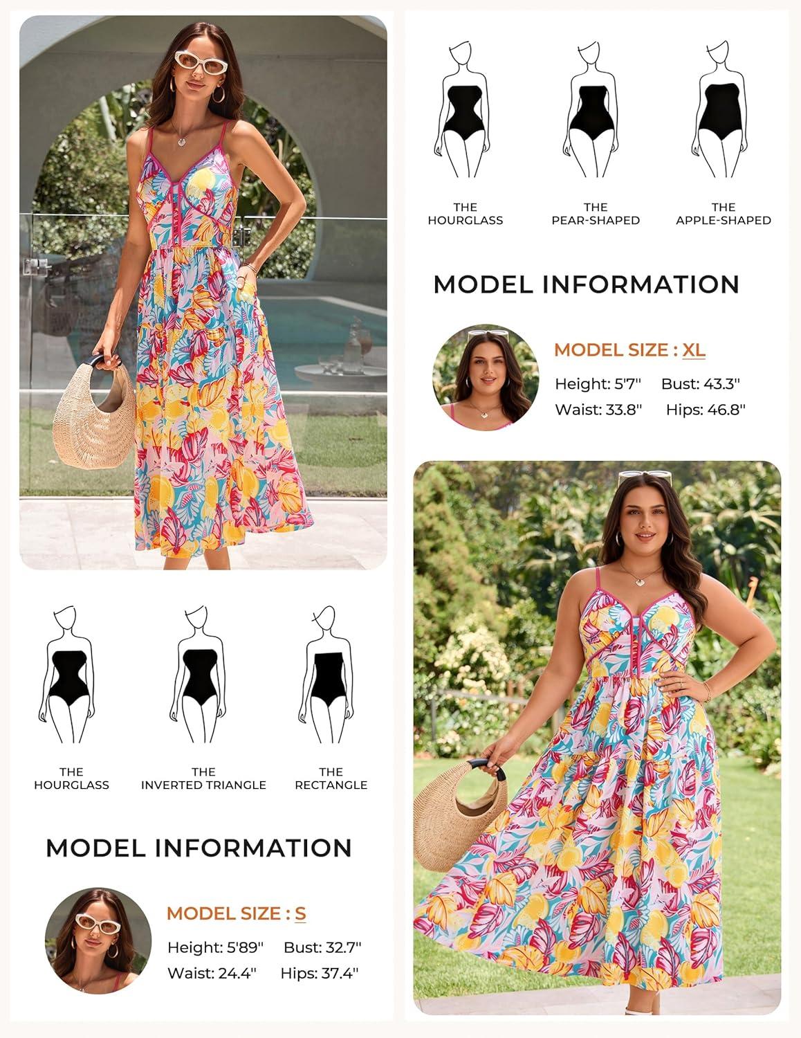 imageGRACE KARIN 2026 Womens Spaghetti Strap Resort Wear Summer Beach Maxi Sundress Floral Vacation Dresses with PocketsBlue Rose Floral