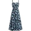 Blue Black Floral