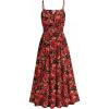 Red Black Floral
