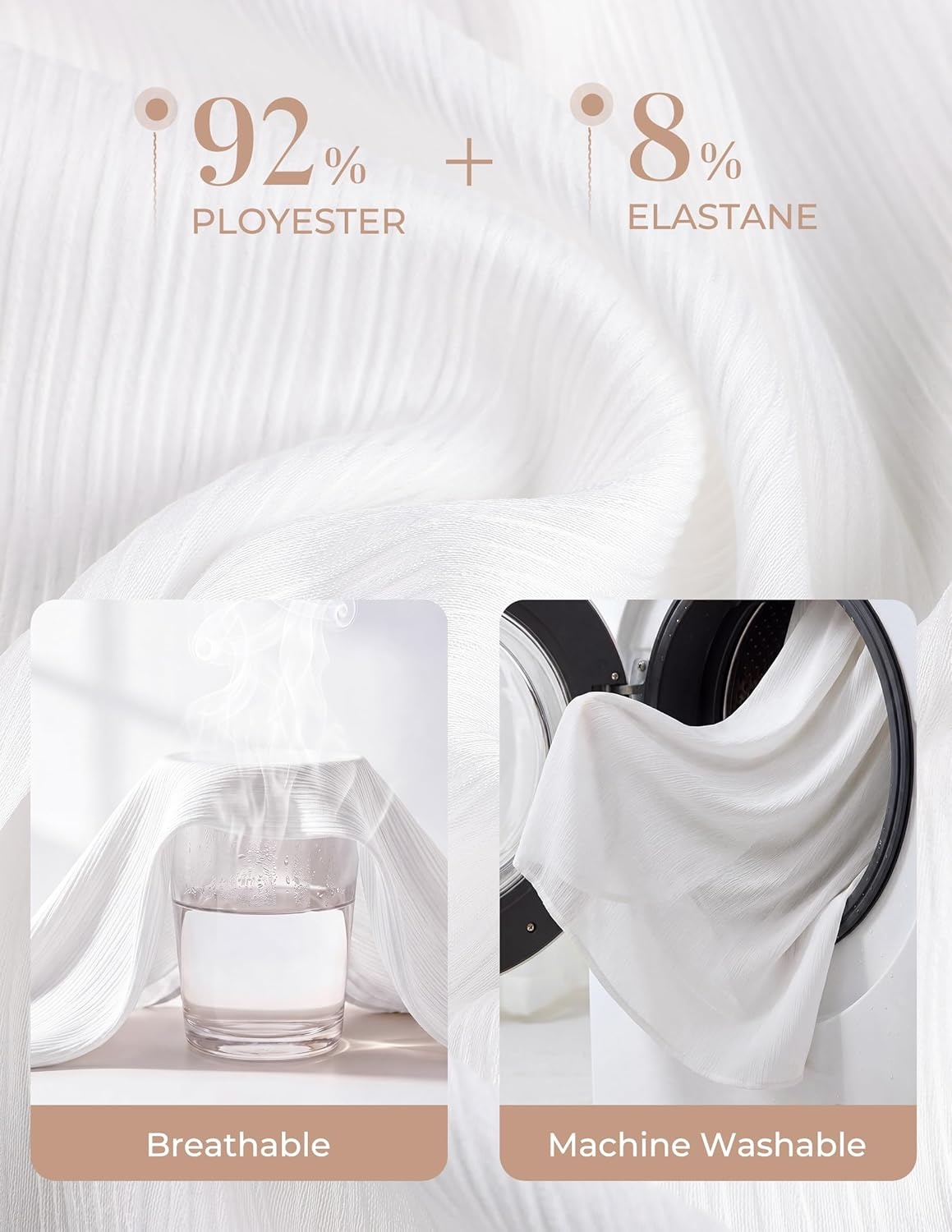 image:imageGRACE KARIN 2026 Womens Silky Satin Button Down Shirts Long Sleeve Work Blouses Dressy Casual TopsWhite