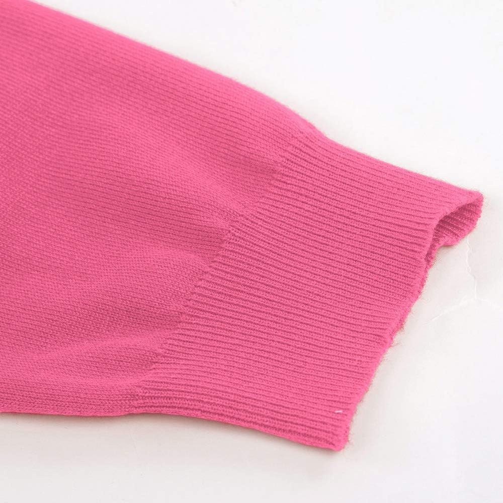 image:imageGRACE KARIN Womens 34 Sleeve Knit Cropped Cardigan Sweaters Lightweight Open Front Bolero Shrugs Sweater for DressPink
