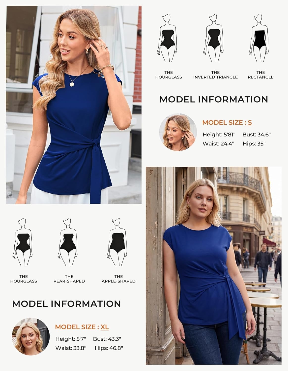 image:imageGRACE KARIN Womens Cap Sleeve Tops 2026 Summer Tie Waist Crew Neck Elegant Blouse Dressy Casual Work Business ShirtsNavy Blue
