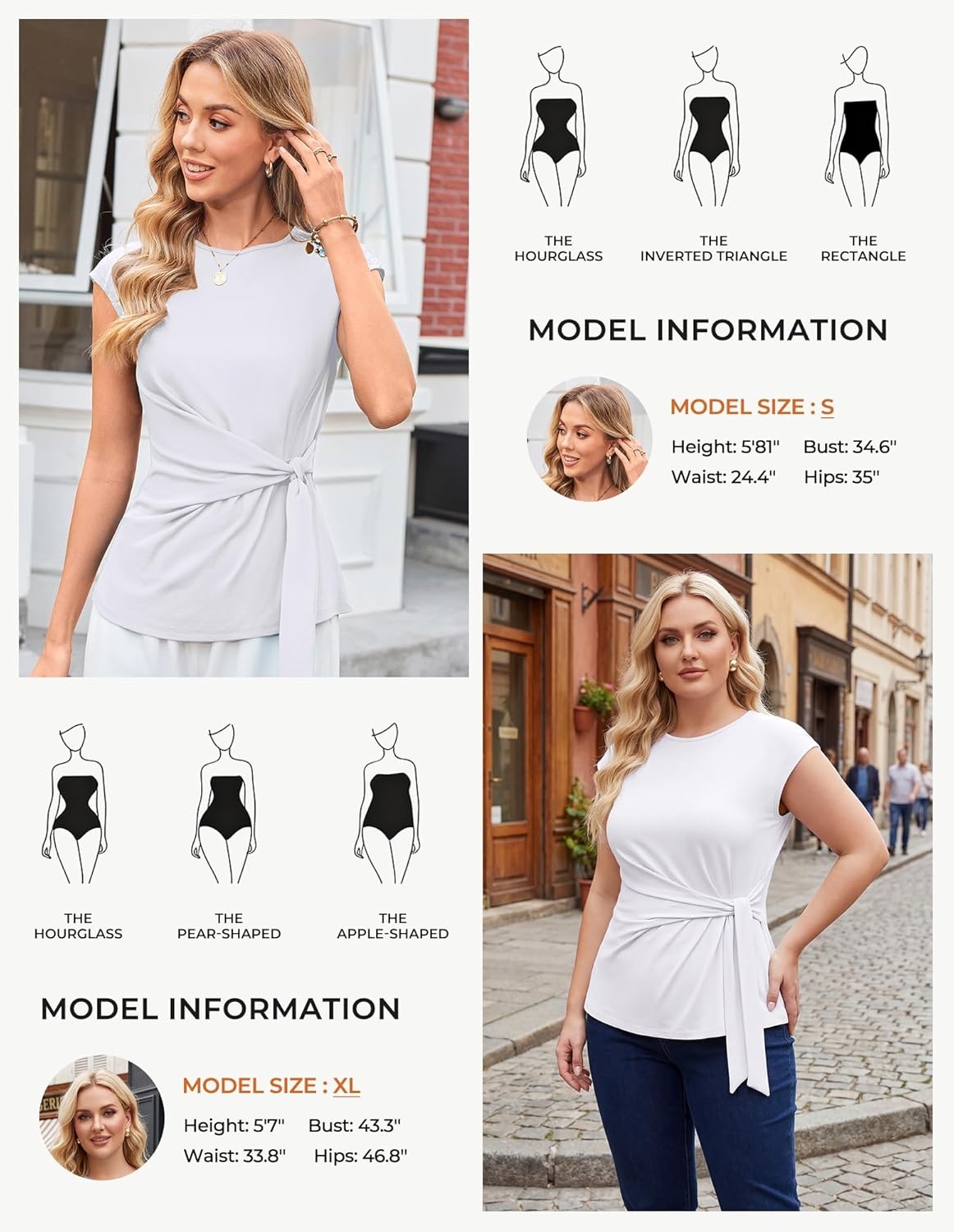 image:imageGRACE KARIN Womens Cap Sleeve Tops 2026 Summer Tie Waist Crew Neck Elegant Blouse Dressy Casual Work Business ShirtsWhite