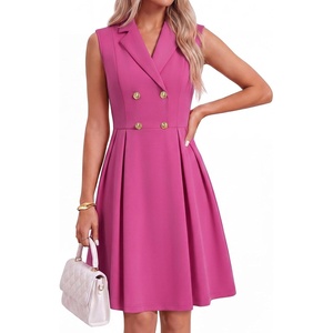 GRACE KARIN Women’s Summer Business Casual Dress 2026 Sleeveless A Line Midi Dresses Work Graducation Outfits(Rose)