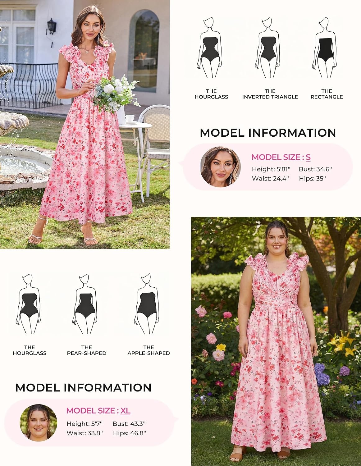 image:imageGRACE KARIN 2026 Womens Summer Floral Print Dress Sleeveless Casual Flowy Sundress A Line Ruffle Wedding Guest OutfitPink Red