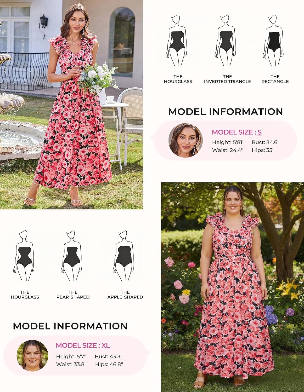 image:imageGRACE KARIN 2026 Womens Summer Floral Print Dress Sleeveless Casual Flowy Sundress A Line Ruffle Wedding Guest OutfitRed Floral