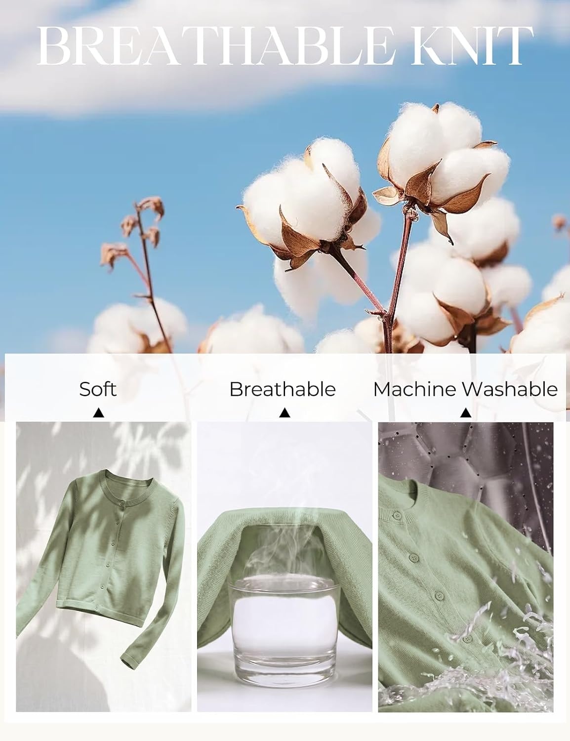 image:imageGRACE KARIN Cropped Cardigan Sweaters for Women Cotton Bolero Shrugs for Dresses Summer Fall Fashion Outfits Clothes 2026White