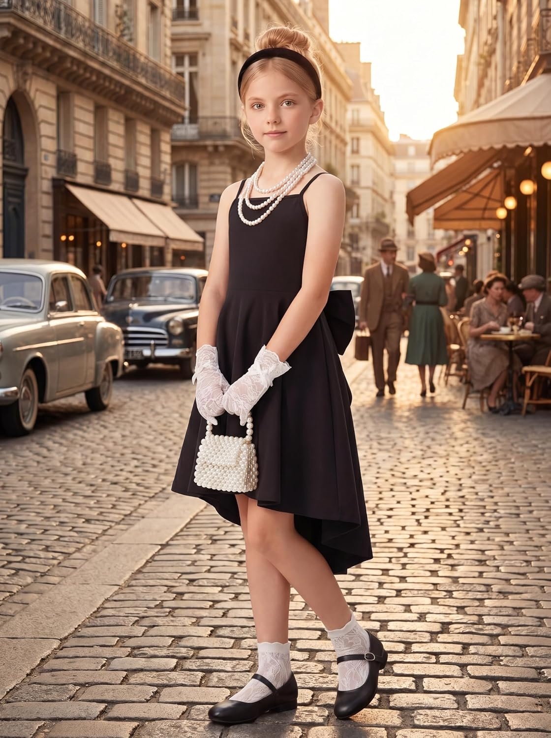 image:imageGRACE KARIN Girls Formal Party Dress Bow Back High Low Birthday Graduation Dance Flower Girl Bridesmaid Wedding 714Black