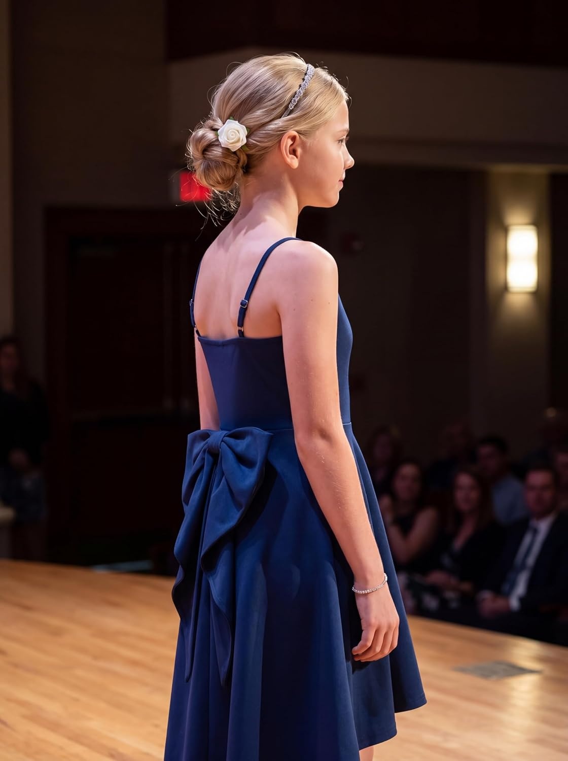 image:imageGRACE KARIN Girls Formal Party Dress Bow Back High Low Birthday Graduation Dance Flower Girl Bridesmaid Wedding 714Navy