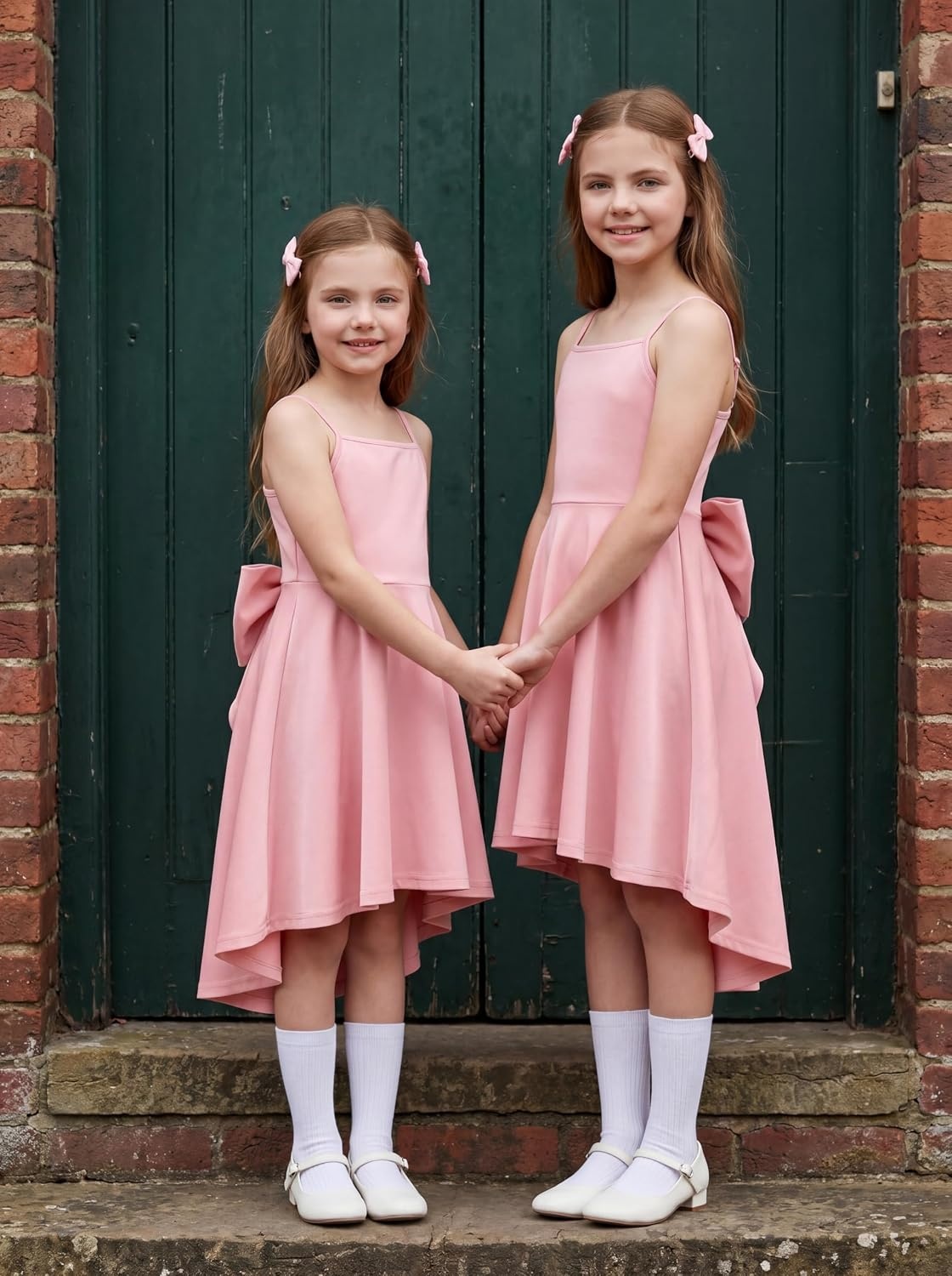image:imageGRACE KARIN Girls Formal Party Dress Bow Back High Low Birthday Graduation Dance Flower Girl Bridesmaid Wedding 714Pink
