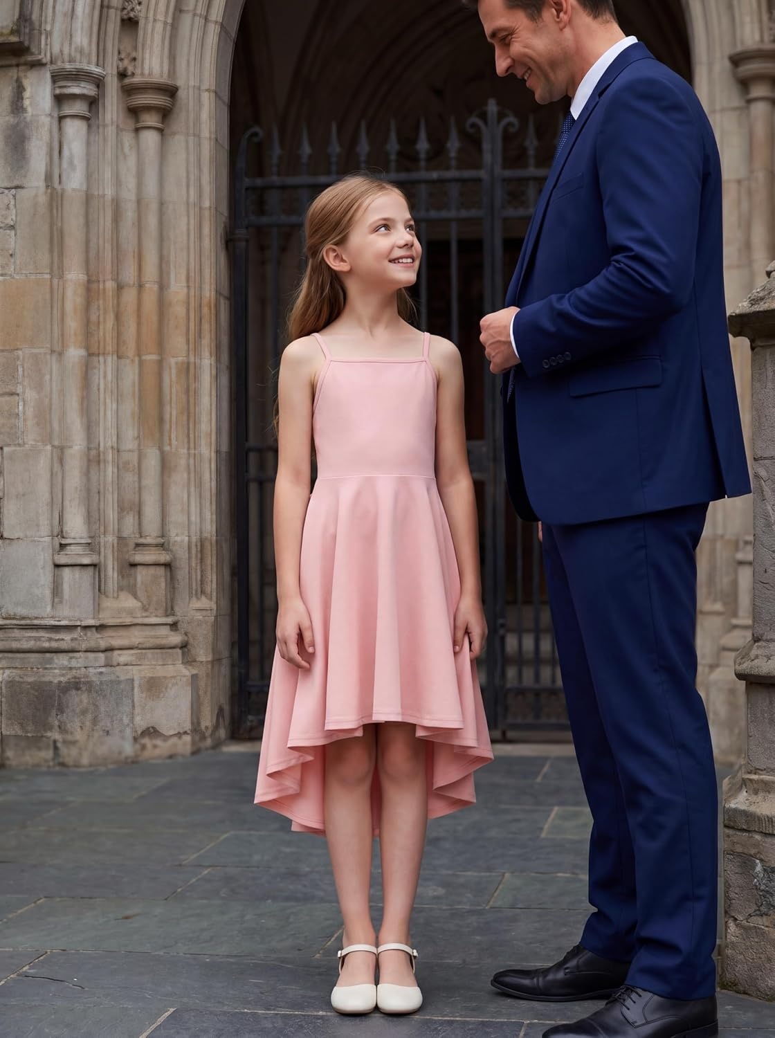 image:imageGRACE KARIN Girls Formal Party Dress Bow Back High Low Birthday Graduation Dance Flower Girl Bridesmaid Wedding 714Pink