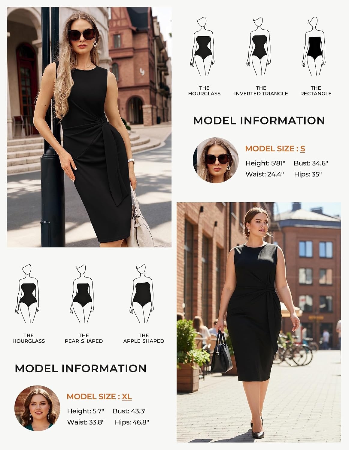 image:imageGRACE KARIN Women Bodycon Work DressChurch Pencil Business DressesSleeveless Sheath Cocktail Dresses Knee LengthBlack
