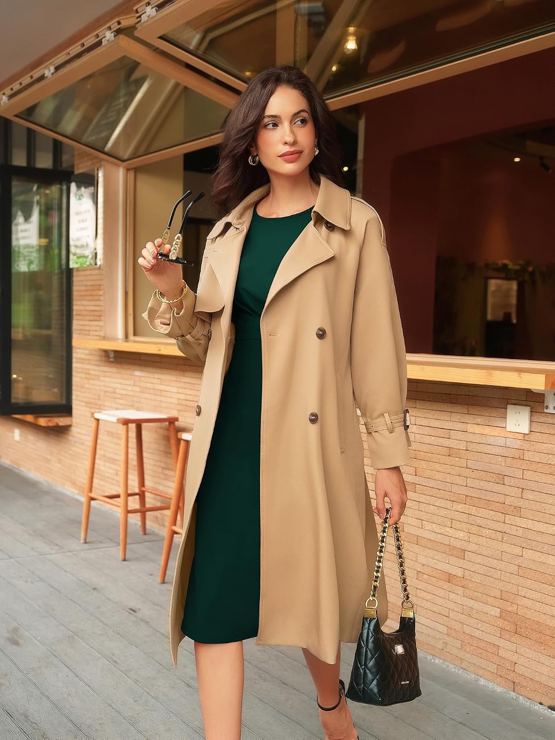 image:imageGRACE KARIN Womens Wear to Work Dresses 2026 Cap Sleeve Sheath Bodycon Midi Dress Ruched Business Office Pencil DressDark Green