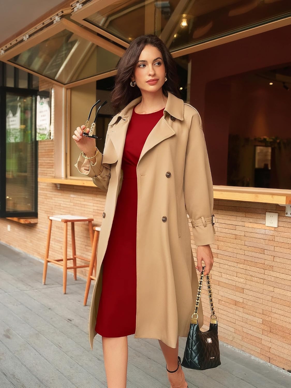 image:imageGRACE KARIN Womens Wear to Work Dresses 2026 Cap Sleeve Sheath Bodycon Midi Dress Ruched Business Office Pencil DressRed