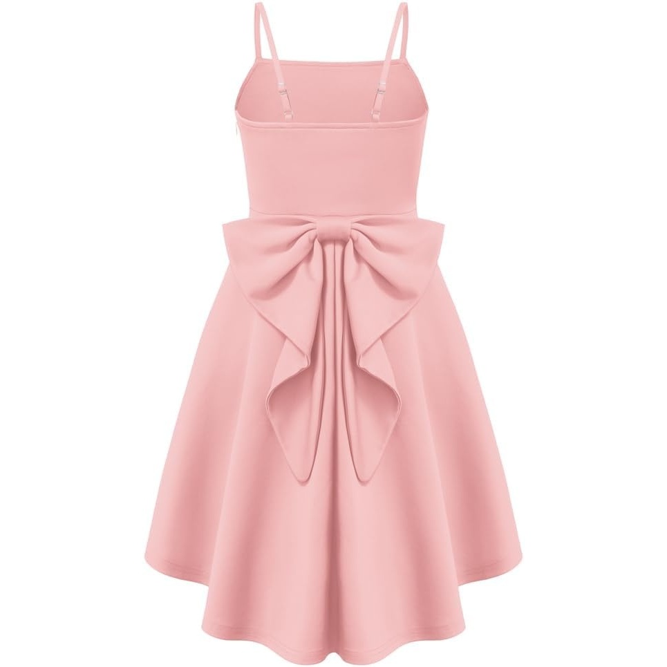 image:imageGRACE KARIN Girls Formal Party Dress Bow Back High Low Birthday Graduation Dance Flower Girl Bridesmaid Wedding 714Pink