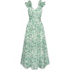 Green White Floral