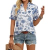 White Light Blue Floral